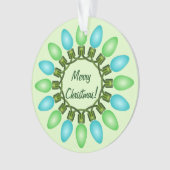 クリスマスライトサークル（青と緑） オーナメント (正面)