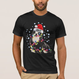 クリスマスライトシーズー（犬）ズドッグパピー Tシャツ