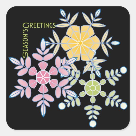 クリスマスライトステッカー スクエアシール (正面)