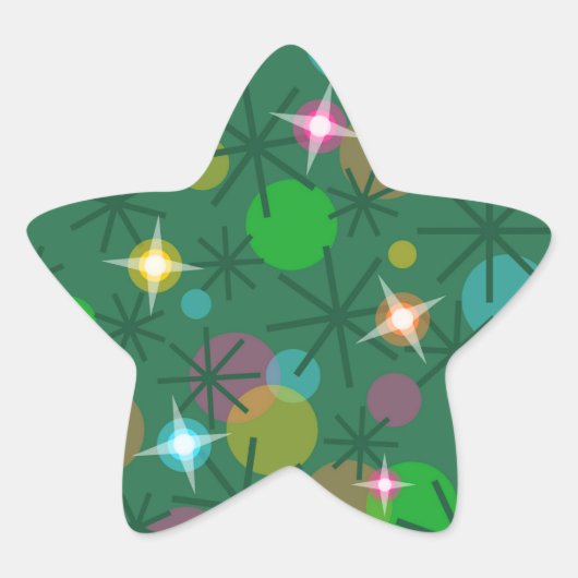 クリスマスライトステッカー 星シール (正面)