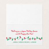 クリスマスライトストライプズlホリデーグリーティング (内部フラット)