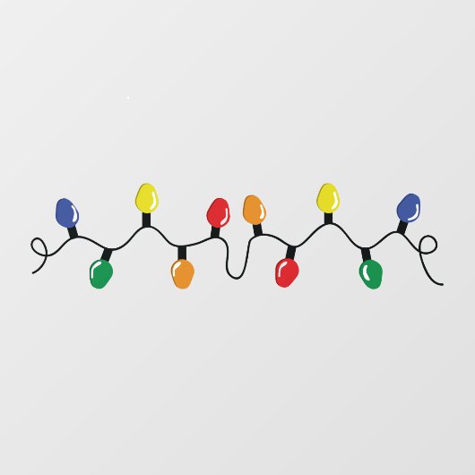 クリスマスライトストリングワイヤ大電球 ウィンドウサイン (シート)
