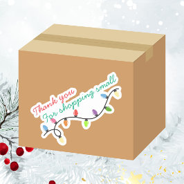 クリスマスライトスモールショッピングありがとう シール