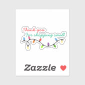 クリスマスライトスモールショッピングありがとう シール (シート)