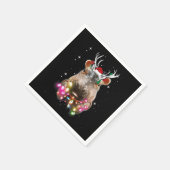 クリスマスライトズヒッポフィオナヒポポタモスラバー スタンダードカクテルナプキン (角)