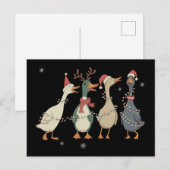 クリスマスライトダックスおもしろい動物農場の恋人 シーズンポストカード (正面/裏面)