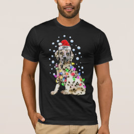 クリスマスライトダルマチアン犬の子犬 Tシャツ