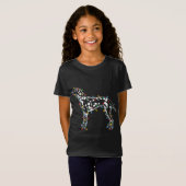 クリスマスライトダルマチアン犬の恋人の醜いセーター Tシャツ (正面フル)