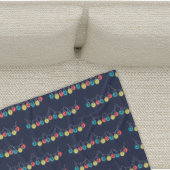 クリスマスライトダークブルーフリースブランケット フリースブランケット