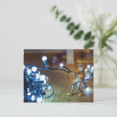 クリスマスライトチェーン付きコーン小妖精や小人 – クリスマス ポストカード (スタンド正面)