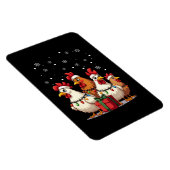 クリスマスライトチキンサンタおもしろいクリスマス マグネット (右側)