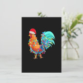 クリスマスライトチキン着用クリスマスハットチキン 招待状 (スタンド正面)