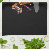 クリスマスライトチワワ キッチンタオル (折り畳み)