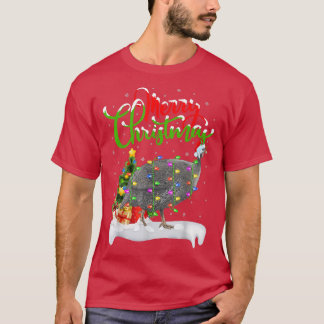 クリスマスライトツリーサンタギニアフォールバードチメリーリ Tシャツ