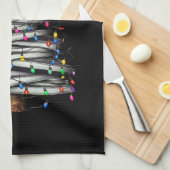 クリスマスライトツリーホリデイ キッチンタオル (四つ折り)