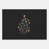 クリスマスライトツリー ラッピングペーパーシート (正面)