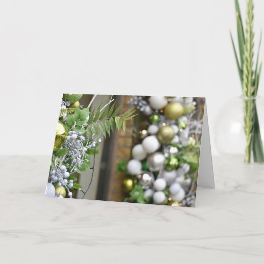 クリスマスライトデコレーションロンドン写真 カード (正面)