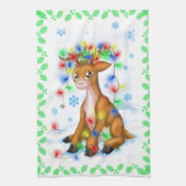 クリスマスライトトトトトインディア キッチンタオル (縦)