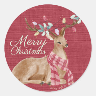 クリスマスライトトトトトインディア ラウンドシール