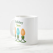 クリスマスライトトリオオレンジとブルー コーヒーマグカップ (正面左)