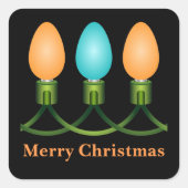 クリスマスライトトリオオレンジとブルー スクエアシール (正面)