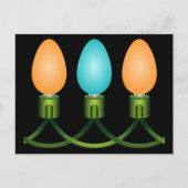 クリスマスライトトリオオレンジとブルー ポストカード (正面)