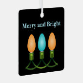 クリスマスライトトリオオレンジとブルー メタルオーナメント (正面右)