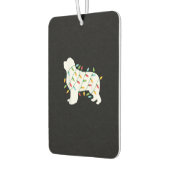 クリスマスライトニューファンドランドの贈り物 |愛犬家 カーエアーフレッシュナー (左)