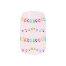 クリスマスライトネイルアート