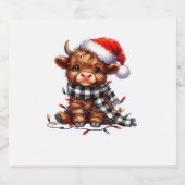 クリスマスライトハイランドカウズベビークリスマスライト スパークリングワインラベル (シングルラベル)