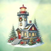 クリスマスライトハウスウィンドウにしがみつく ウィンドウサイン (シート3)