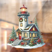 クリスマスライトハウスウィンドウにしがみつく ウィンドウサイン (シート2)