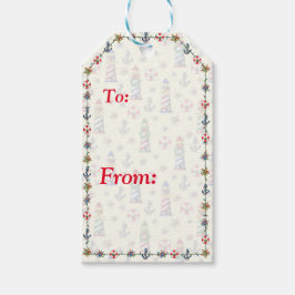 クリスマスライトハウスエ航海のロー ギフトタグ