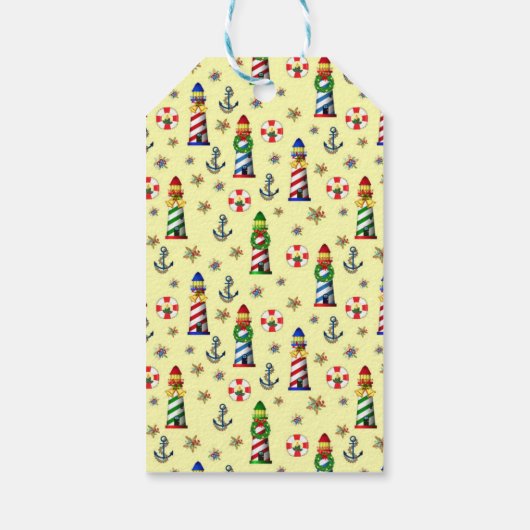 クリスマスライトハウスエ航海のロー ギフトタグ (裏面)