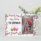 クリスマスライトハッピーホリデーズクリスマスカード シーズンカード (スタンド正面)