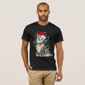 クリスマスライトハバナ犬の人形 Tシャツ (正面フル)