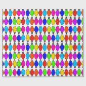 クリスマスライトバルブのパターンラッピング紙 ラッピングペーパー (フラット)