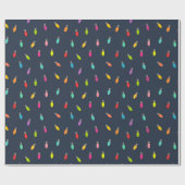 クリスマスライトバルブのパターンラッピング紙 ラッピングペーパー (フラット)