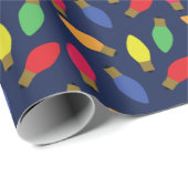 クリスマスライトバルブホリデーラッピング紙 ラッピングペーパー (ロールコーナー)