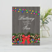 クリスマスライトバーンワードウェディング | チャコール 招待状 (スタンド正面)