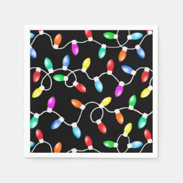 クリスマスライトパターンナプキン スタンダードカクテルナプキン