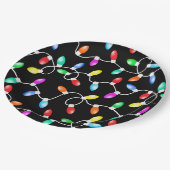 クリスマスライトパターン ペーパープレート (アングル)