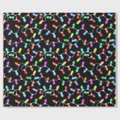 クリスマスライトパターン ラッピングペーパー (フラット)