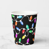 クリスマスライトパターン 紙コップ (正面)