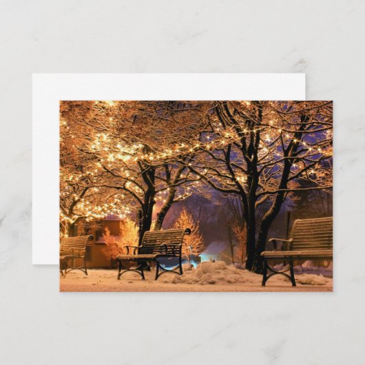 クリスマスライトパークベンチス サンキューカード (正面/裏面)