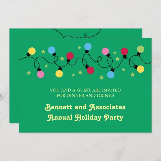 クリスマスライトパーティの招待状 招待状 (正面/裏面)