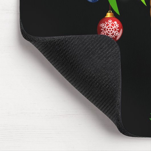 クリスマスライトパームツリーおもしろいハワイビーチトロピック マウスパッド (コーナー)