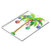 クリスマスライトパームツリーハワイビーチトロピカルx ノートブック (左側)