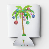 クリスマスライトパームツリーハワイビーチトロピカルx 缶クーラー (裏面)