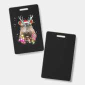 クリスマスライトヒッポポタムス恋人 バッジ (正面＆裏面)